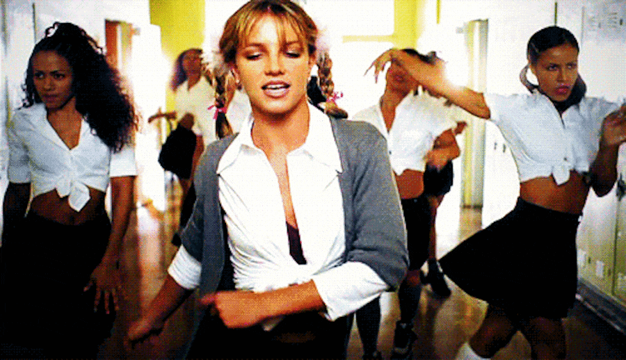 Britney Spears, Baby One More Time, Video, GIF